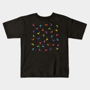 A Rainbow of Flamingos Kids T-Shirt